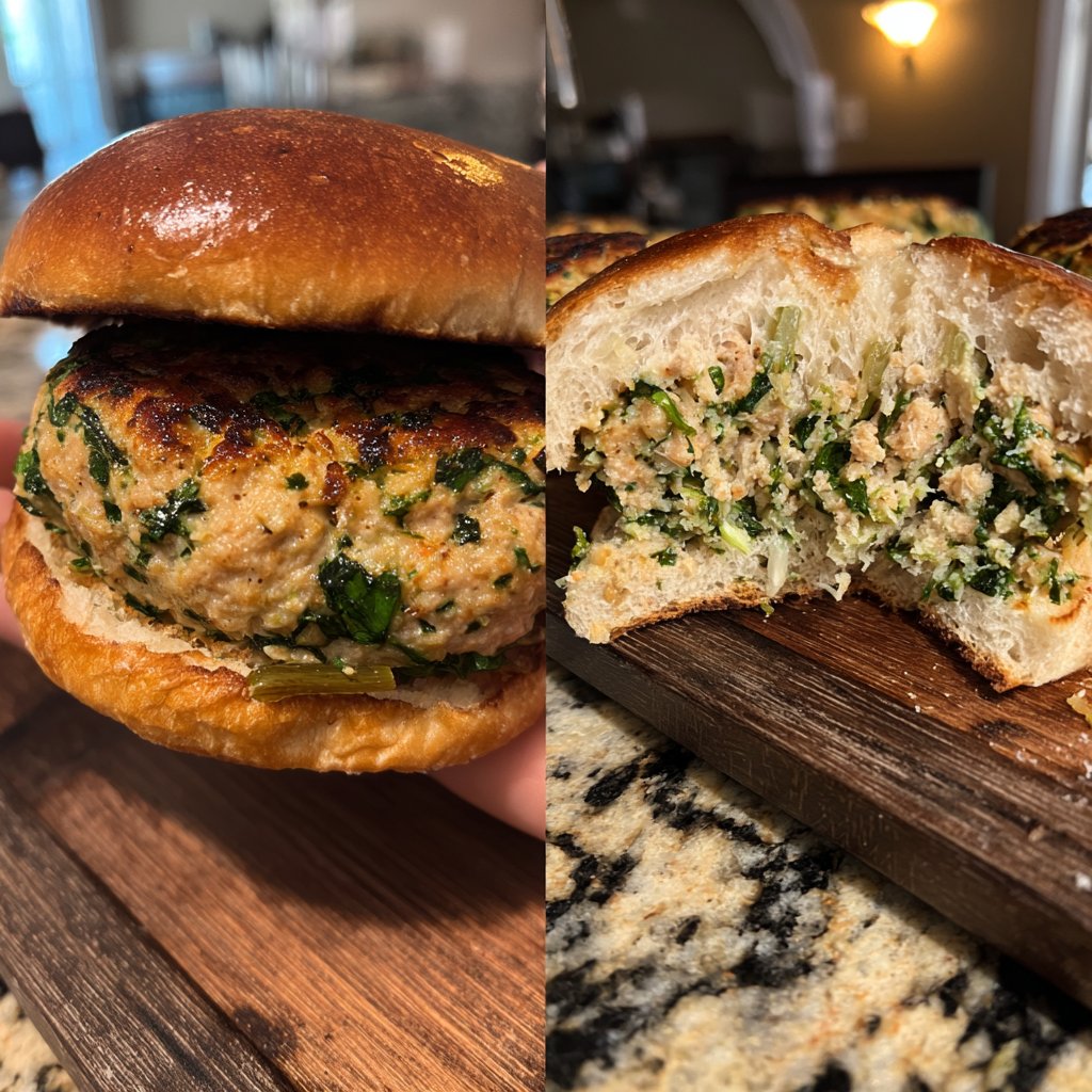 Basil and Spinach Turkey Burgers