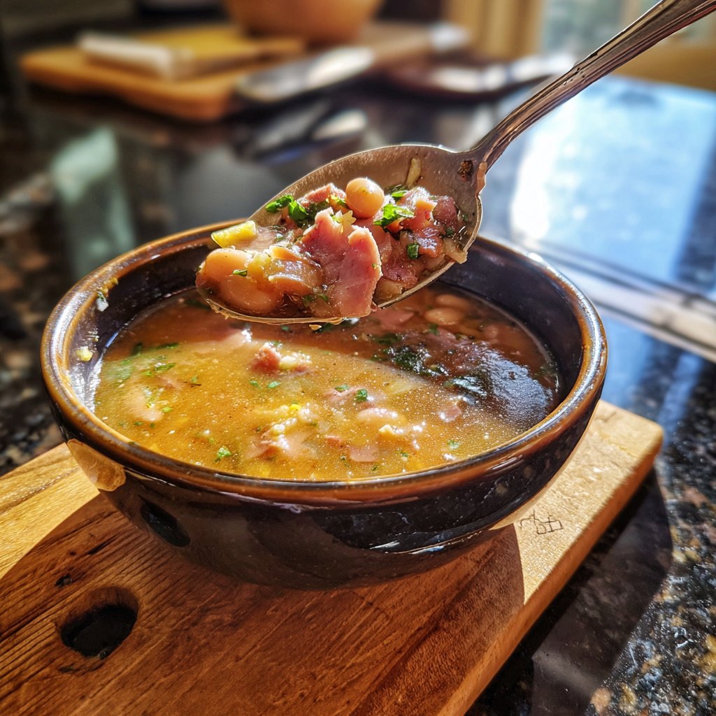 Ham and Bean Soup with Lemon