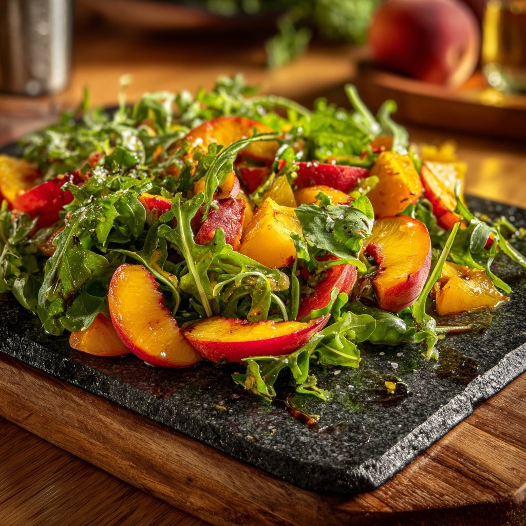Peach and Arugula Salad