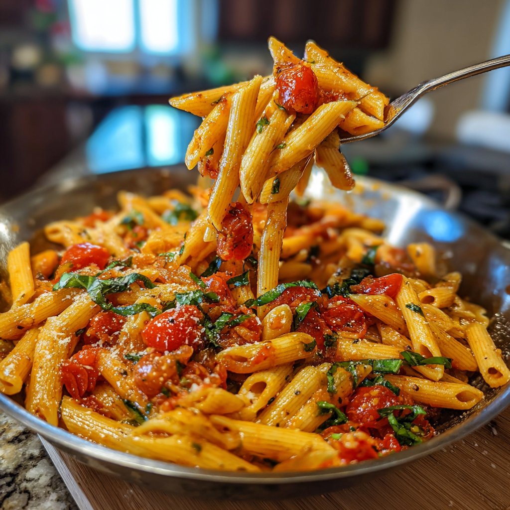 Easy Tomato Basil Penne