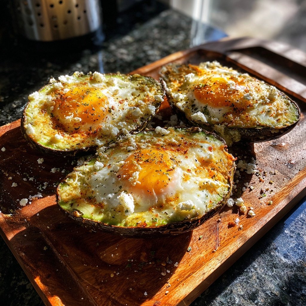 Baked Avocado Egg Boats