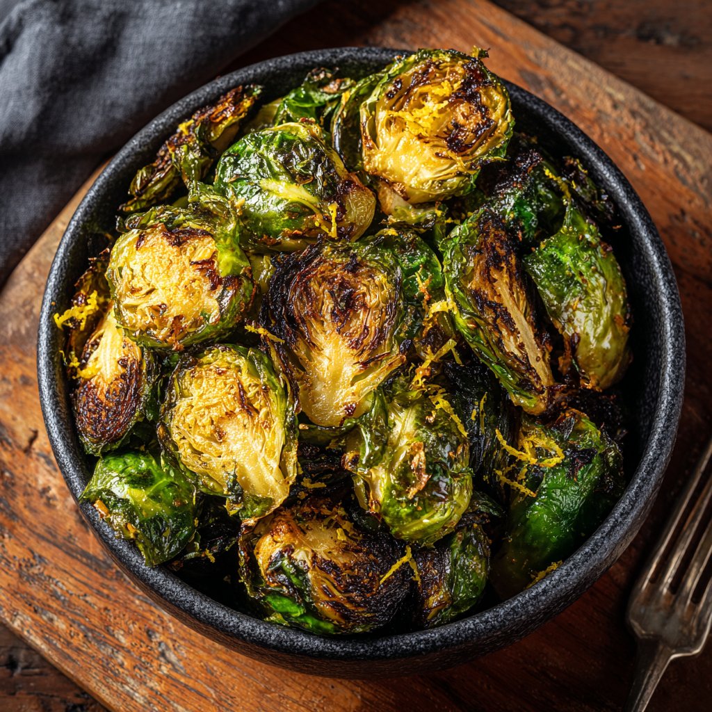 Garlic Roasted Lemon Brussels Sprouts